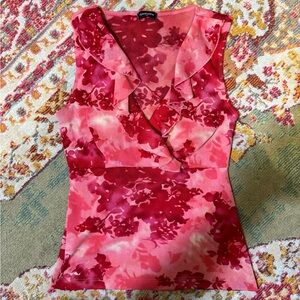 Eyeshadow Y2K Style Floral Pink Top